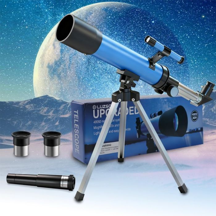 Telescopio para Niños 50mm 100x Aumentos con Trípode y 2 Oculares