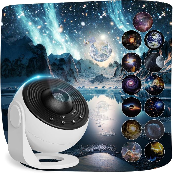Proyector Planetario para Dormitorio, Luz Galaxia 13 en 1