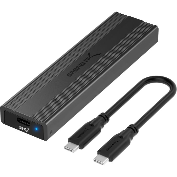 Sabrent Caja USB 3.2 Tipo-C para M.2 NVMe y SATA SSD