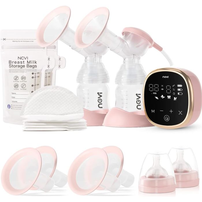 Bomba de Leche Eléctrica NCVI 8782 Portátil Doble con 4 Modos y 9 Niveles