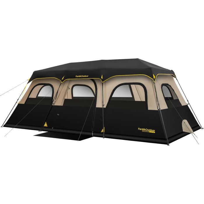 FanttikOutdoor Carpa Instantánea para 12 Personas 120x216x80in Khaki