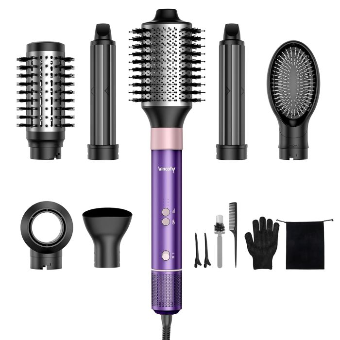 Cepillo secador 7 en 1 con aire caliente Lilac