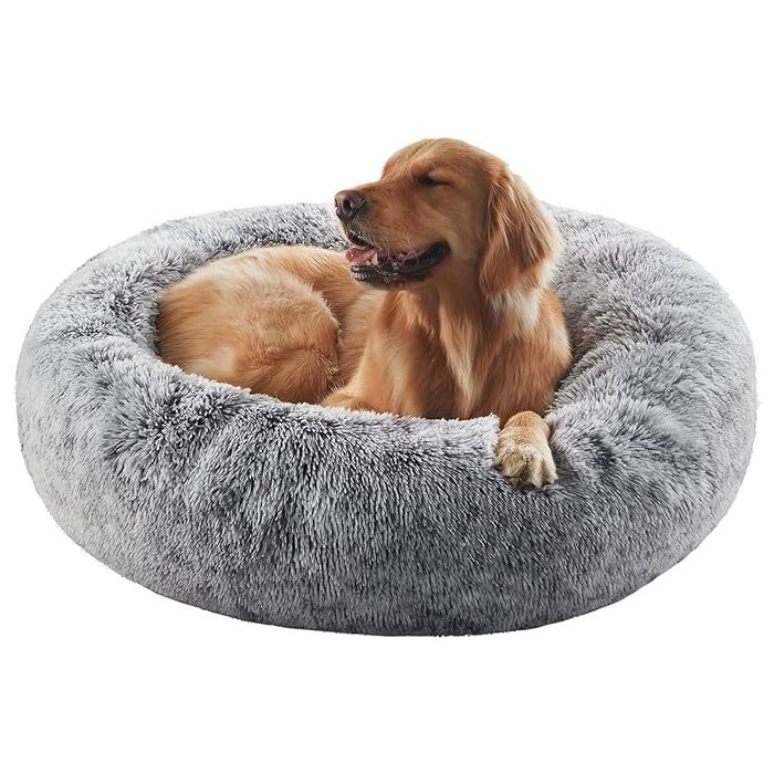 Cama Redonda Perro Grande 91cm Lavable Antiansiedad