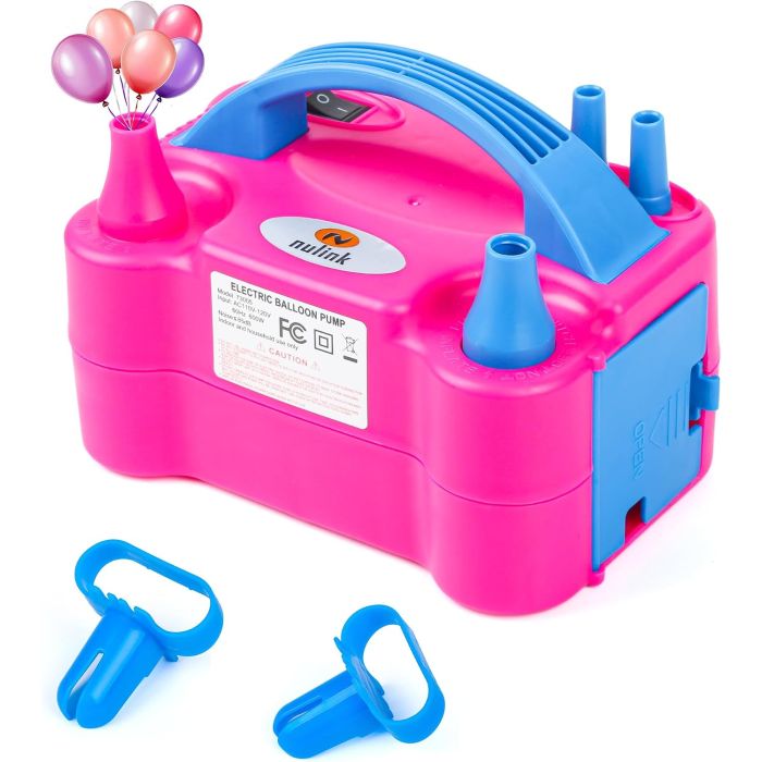 Inflador eléctrico portátil para globos con doble boquilla