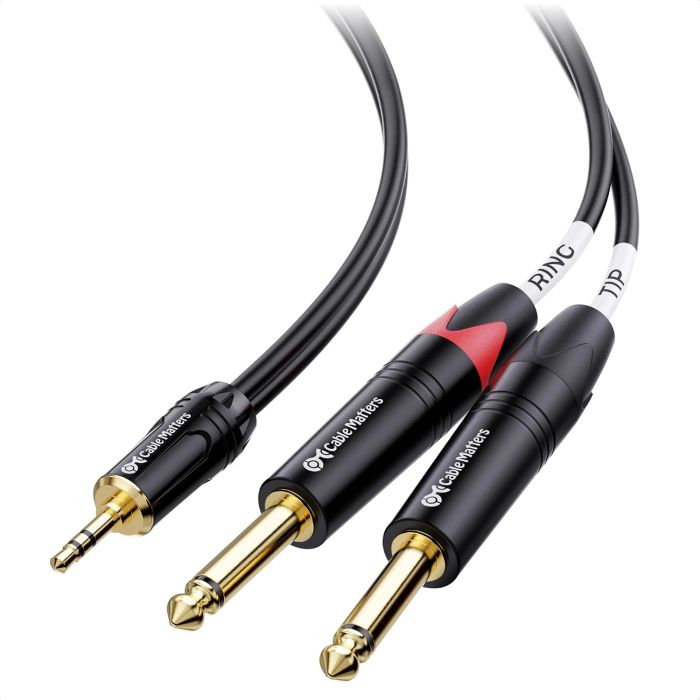 Cable Matters Cable Adaptador 3.5mm a 6.35mm Estéreo 6 pies