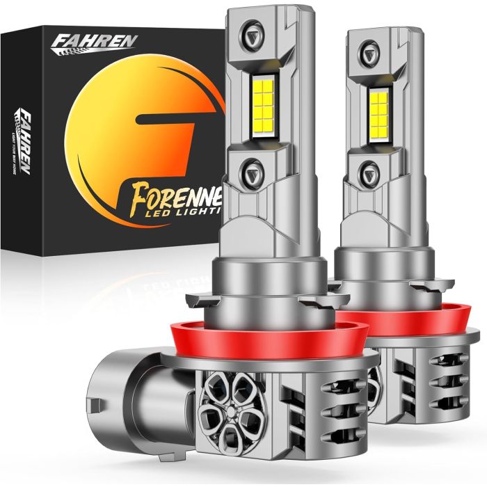 Forenner H11 LED 50000LM 6500K Blanco Frío Pack de 2