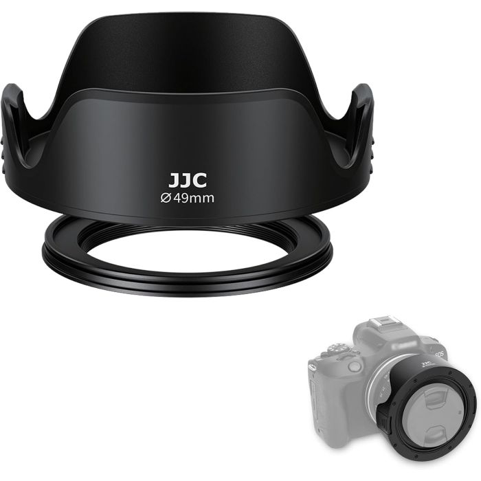 JJC Tulip 49mm Parasol para lentes Canon EOS y EF-M