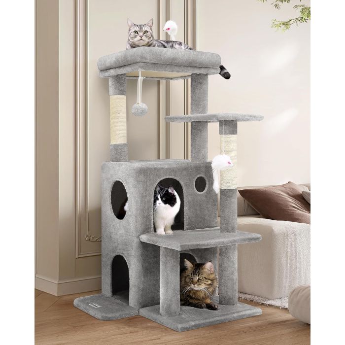Árbol para Gatos Globlazer FC50, 127 cm, con Rascador y Cuevas