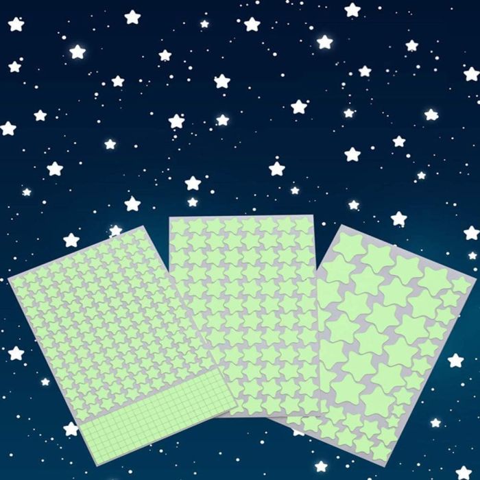 Calcomanías de Estrellas que Brillan en la Oscuridad, 452 Piezas, Azul