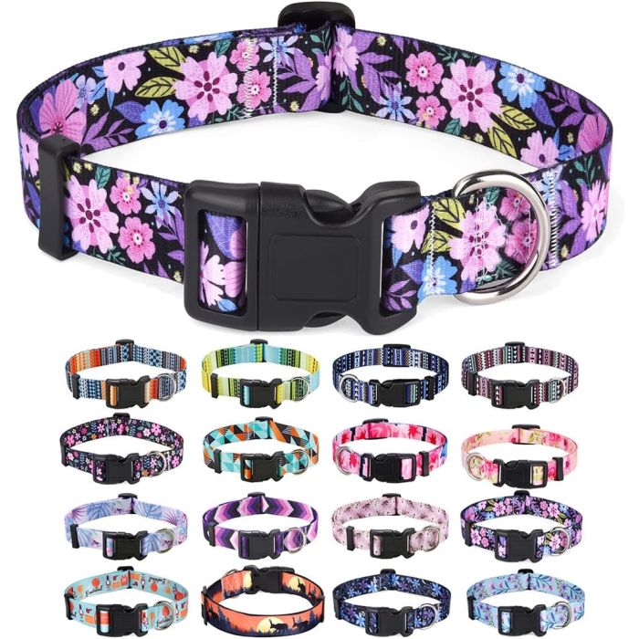 Collar para perro con estampado bohemio, talla M