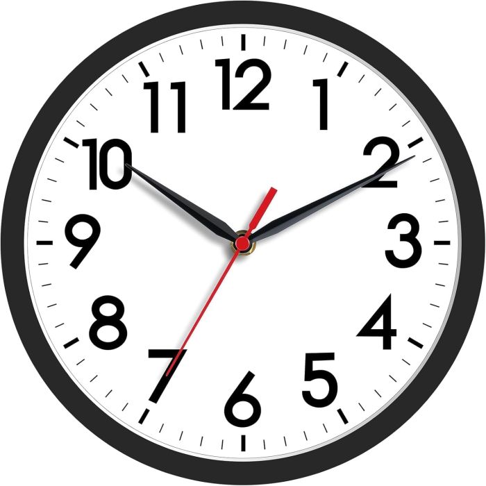 Reloj de Pared AKCISOT Analógico 8 Pulgadas Silencioso