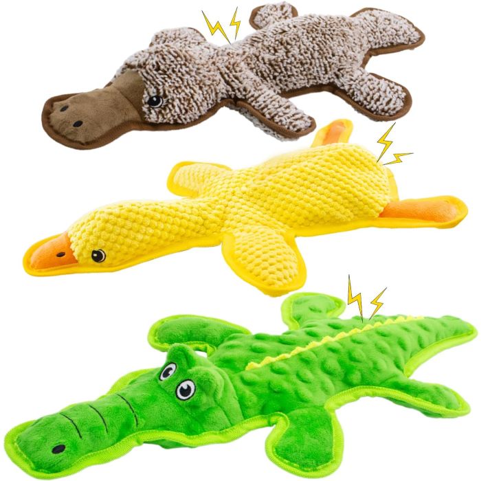 Juguetes Mordedores Squeak Sin Relleno para Perros - Pack de 3
