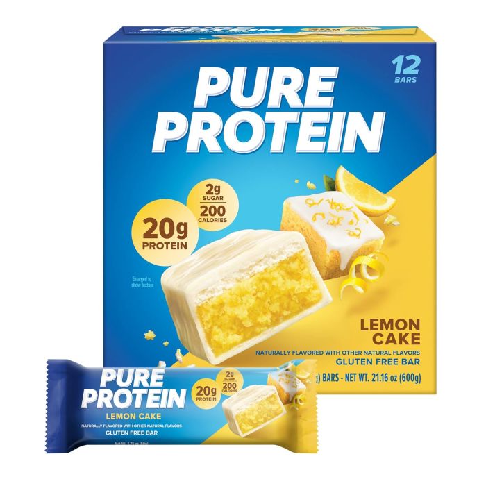 Pure Protein Barra de Proteínas Sabor Torta de Limón 12 Unidades