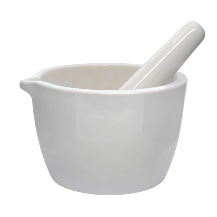 Mortero con mano de porcelana 400 ml resistente