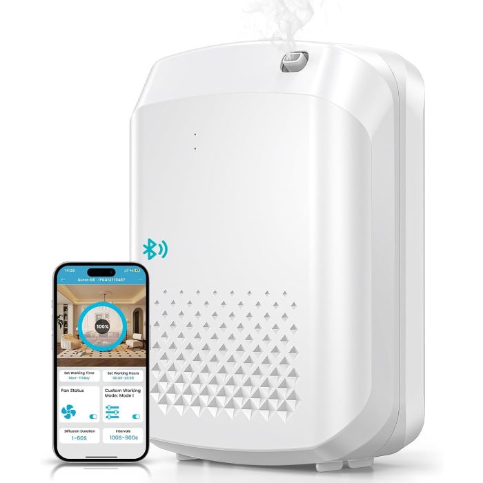 Difusor de Aromas Sin Agua XEITIN 400ml, Cobertura 3000 Sq.Ft, Control Bluetooth