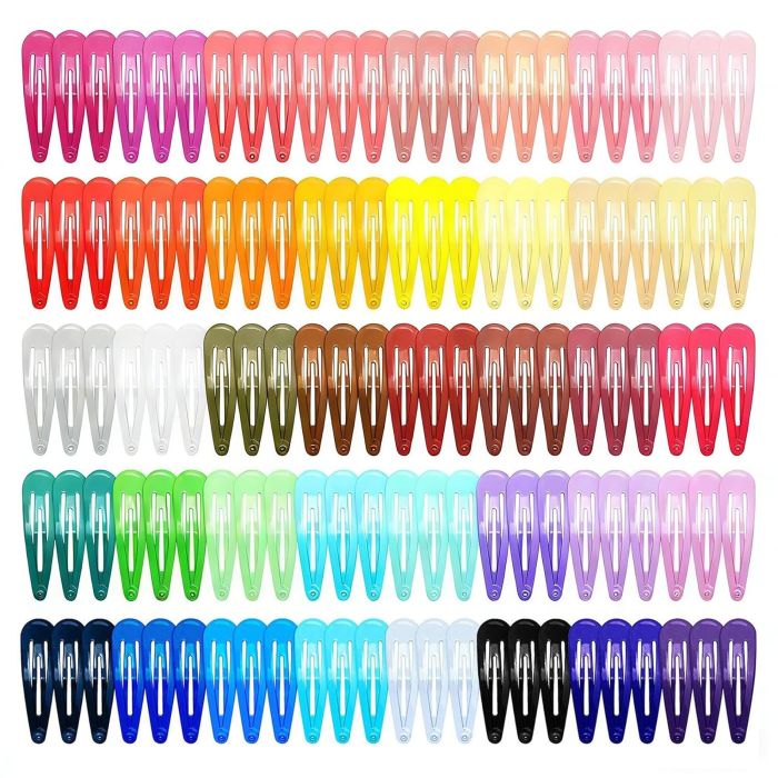 Pack de 120 pinzas de metal coloridas, 2 pulgadas