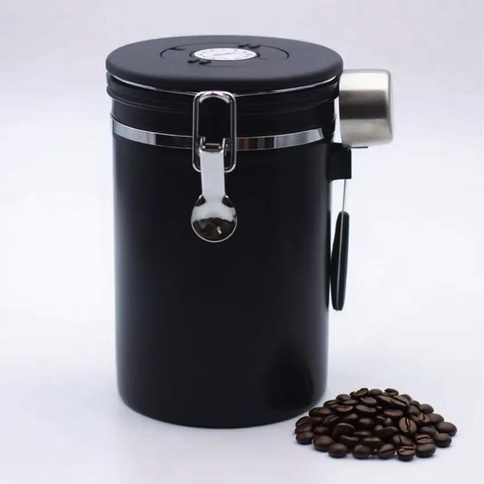 Tarro Hermético para Café 22 oz Acero Inoxidable con Cuchara Medidora