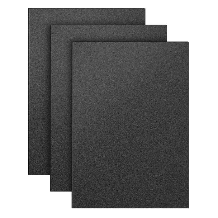 3 Paquetes de Lámina de Plástico ABS Negra 12x16x1/8 Pulgadas