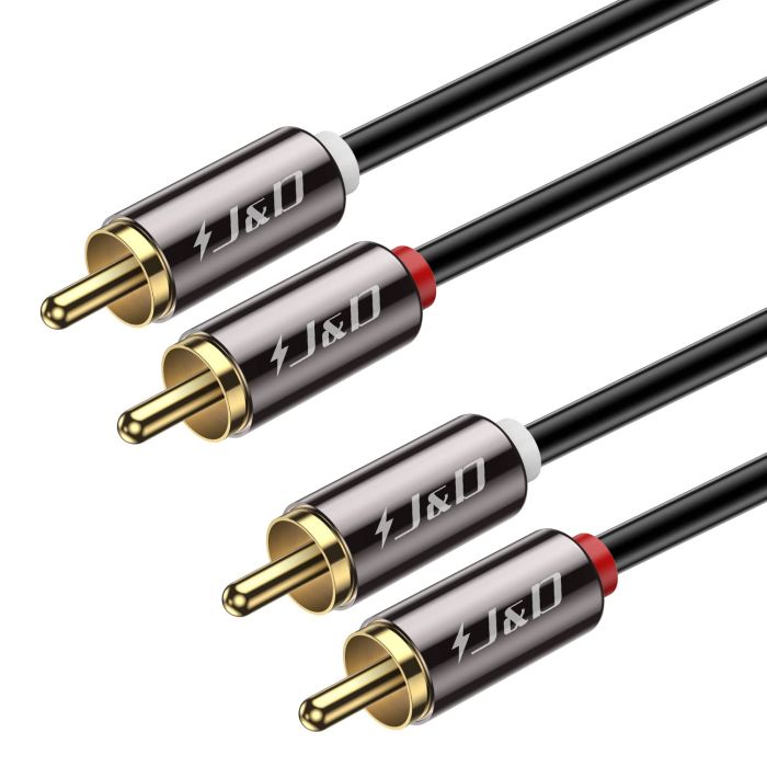 Cable de audio estéreo 2 RCA macho a 2 RCA macho de 3 pies