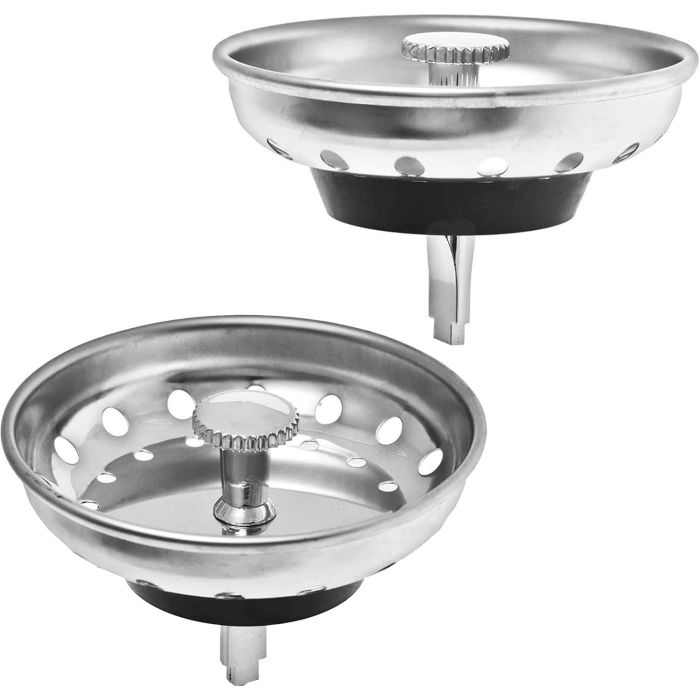 2 Pack Colador y Tapón para Fregadero Acero Inoxidable 3.5 pulgadas