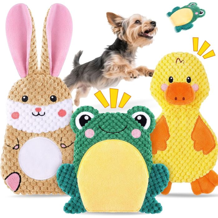 Juguetes para Perros XIUGOAL, 3 Unidades, Con Sonido Crinkle y Squeaky