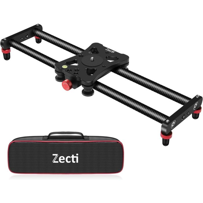 Slider de cámara manual Zecti de 40 cm en fibra de carbono