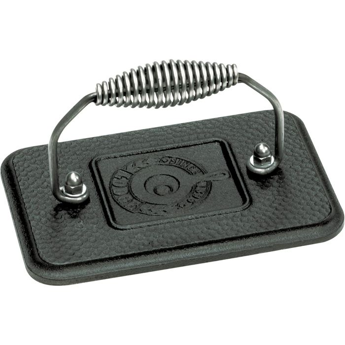 Prensa rectangular de hierro fundido Lodge de 6.75x4.5 pulg