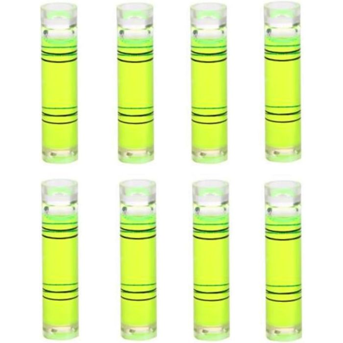 Juego de 8 Niveles de Burbuja Mini Cilíndricos 9.5x40mm
