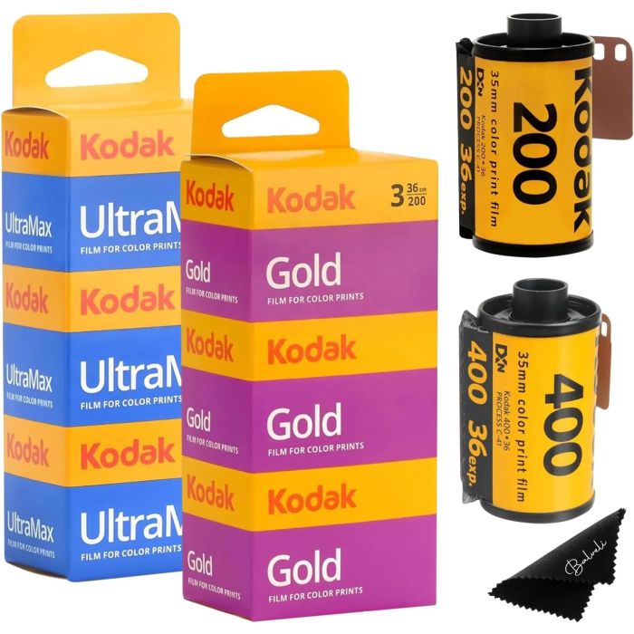 Kodak Ultramax 400 y Gold 200 Película 35mm Paquete 6 Rollos