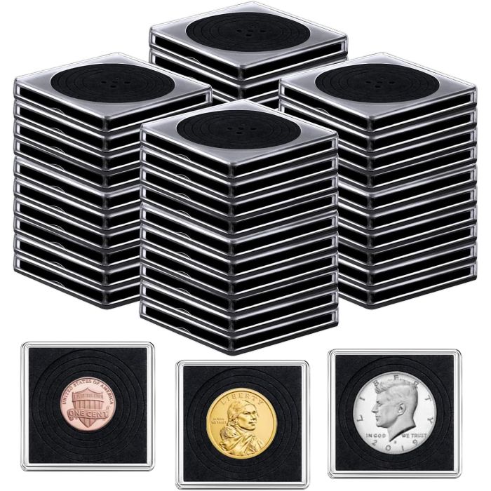 Estuche ajustable acrílico para monedas 40 piezas
