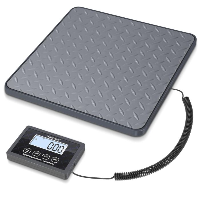 Báscula de Envío THINKSCALE, 440 lbs/1 oz, con Pantalla LCD, Función Hold y Tara