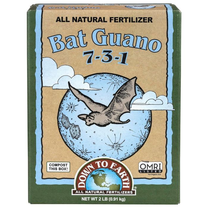 Fertilizante Orgánico Down To Earth Bat Guano 7-3-1, 2 lb