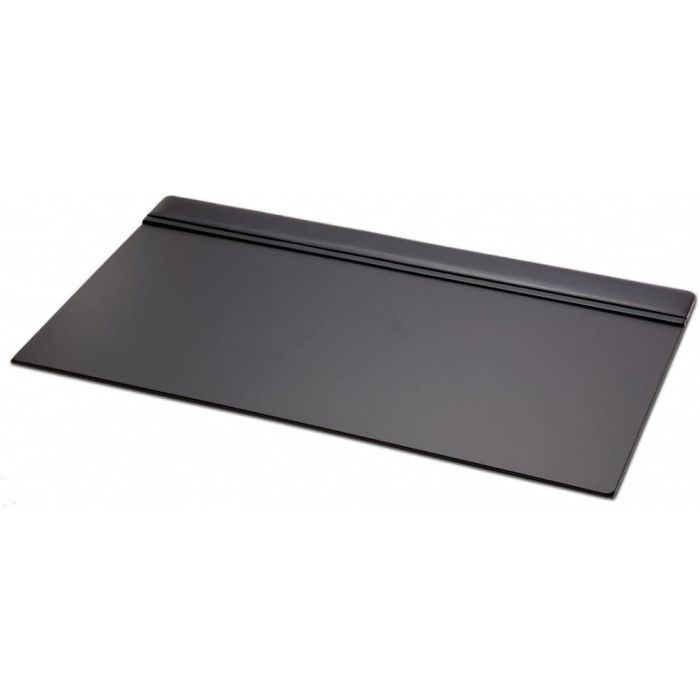 Dacasso Black Leather 34" X 20" Top-Rail Desk Pad