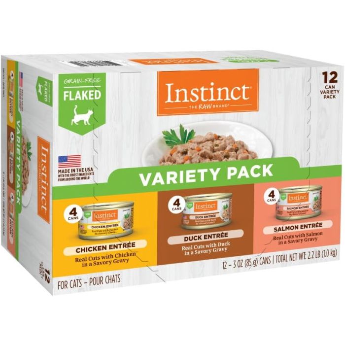 Instinct Flaked Entrée Wet Canned Cat Food - Variety Pack 12 Pack
