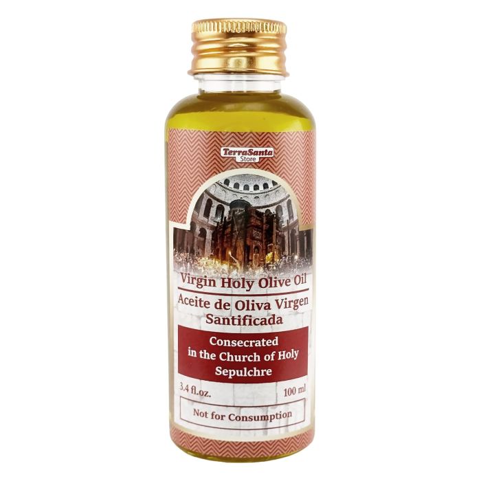 Aceite de Oliva Virgen Bíblico Bendito de Jerusalén Tierra Santa 100ml