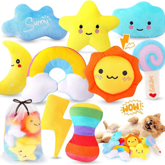 Juguetes Chirriantes para Perros Pequeños y Cachorros KIPRITII, 9 Piezas