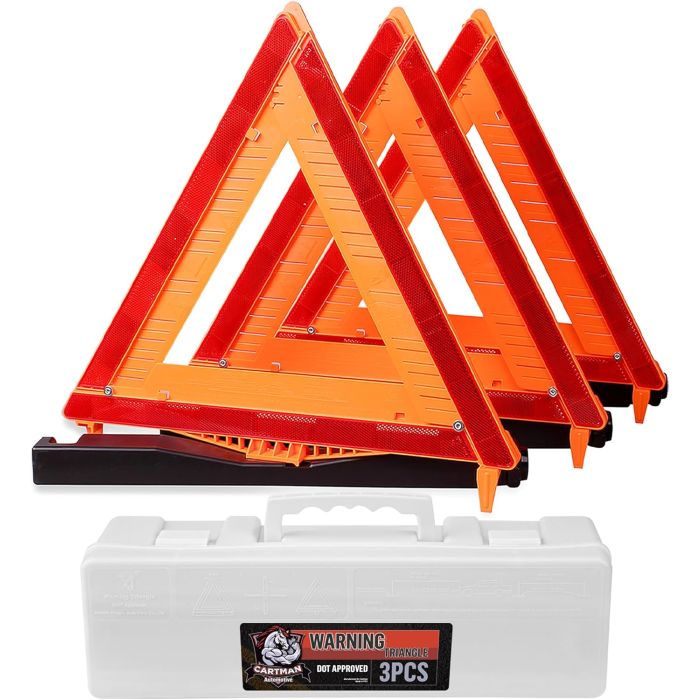 Kit de 3 triángulos reflectantes para seguridad vial