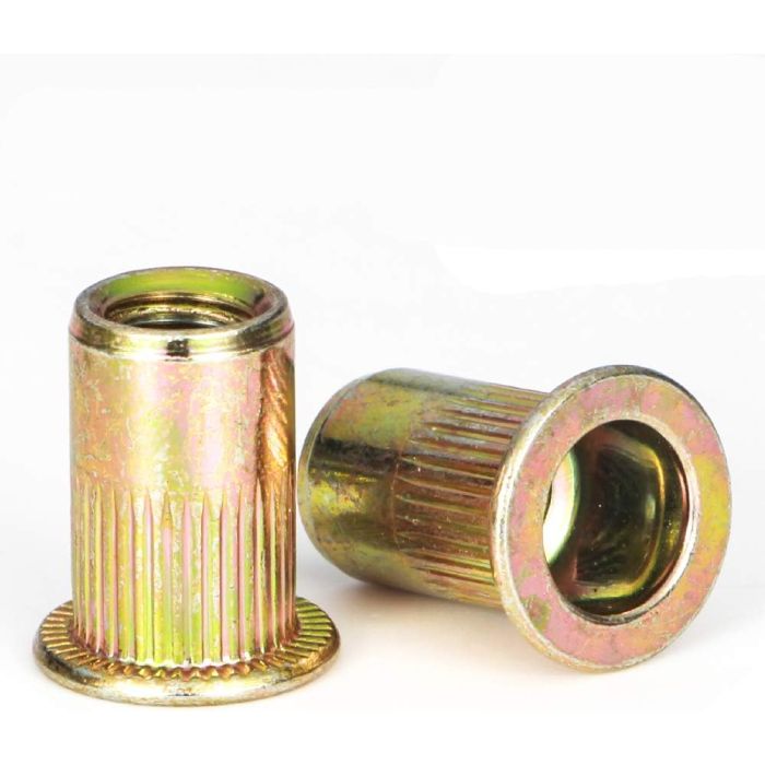 Remache Tuerca LOKMAN 100 Piezas 1/4-20UNC Acero Carbono Cabeza Plana
