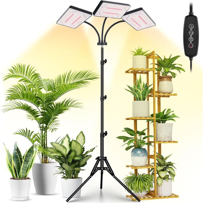 Lámpara de Cultivo LED LBW para Plantas Interiores con Trípode