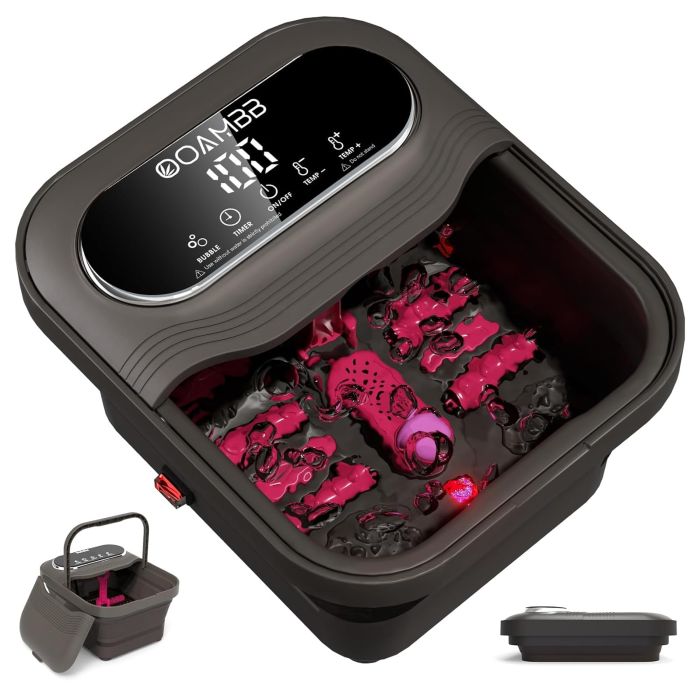 Spa de pies plegable con calor y burbujas control de temperatura