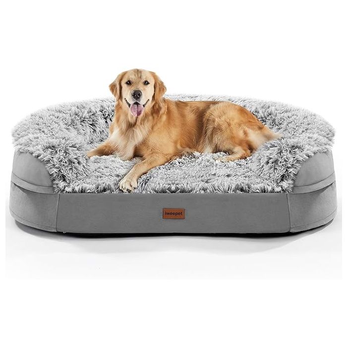 Cama Semicircular para Perro Grande 112cm Ortopédica Lavable