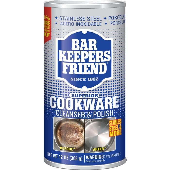 Bar Keepers Friend Limpiador y Pulidor para Utensilios de Cocina 12 oz