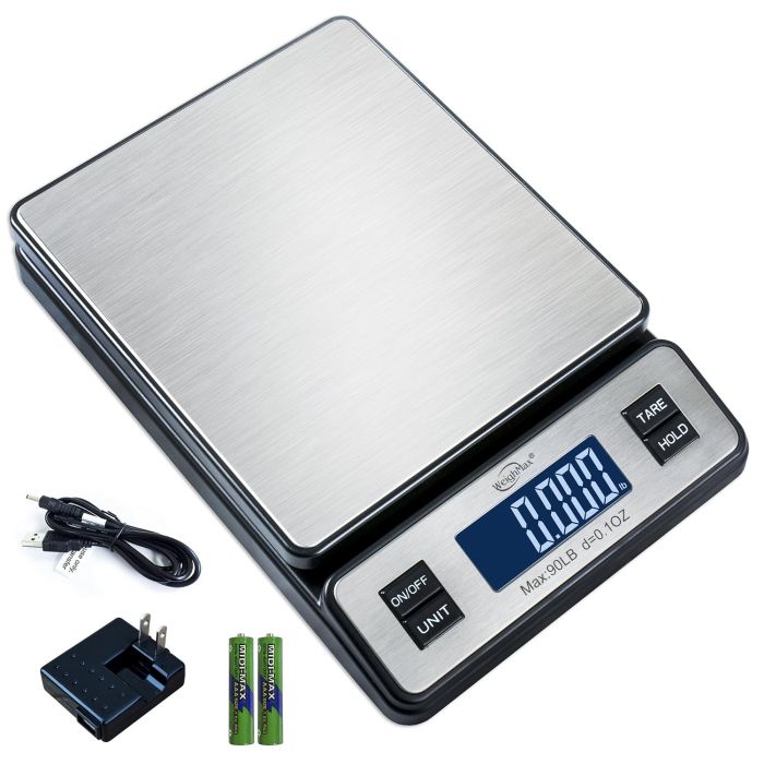 Báscula Postal Weighmax W-2809 90 Libras Acero Inoxidable