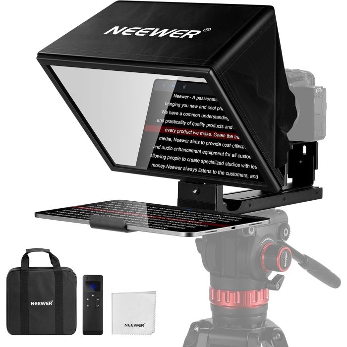 Teleprompter NEEWER Basics X12B 12" para iPad y DSLR