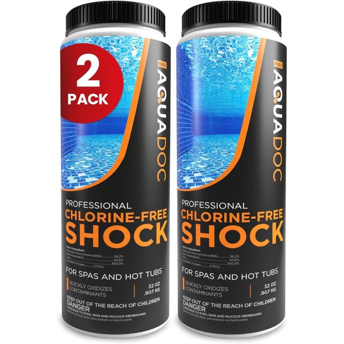 AquaDoc Non Chlorine Hot Tub Shock - 32oz (2 Pack)