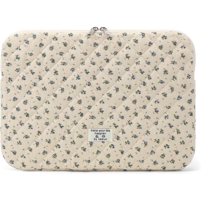 Funda acolchada para laptop 13 pulgadas, estampado floral
