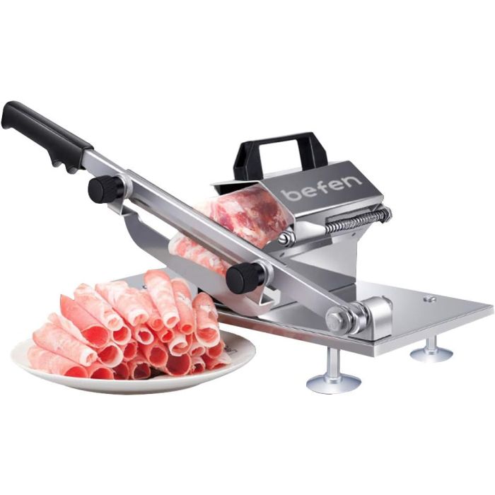 Cortadora Manual de Carne Congelada Befen, Acero Inoxidable, 18.1" x 6.3" x 4.7"