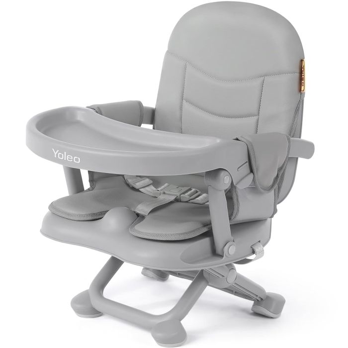 Silla bebé para comer, con bandeja removible y plegable