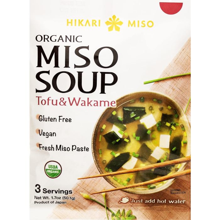 Sopa de Miso Instantánea Hikari Miso Orgánica con Tofu y Wakame