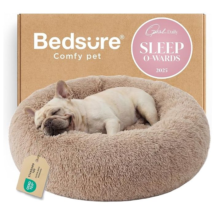 Cama Redonda Perro Mediana 76cm Lavable Antiansiedad